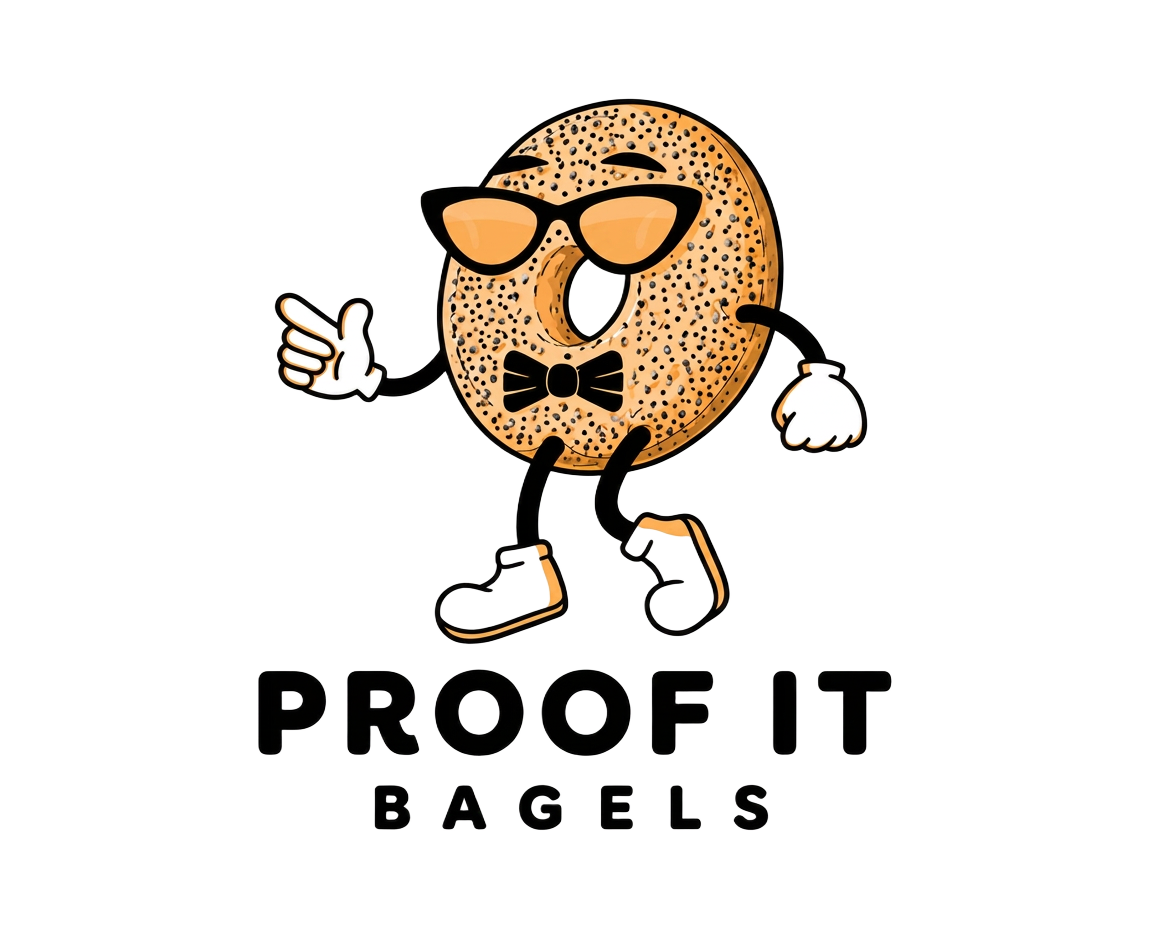 Proof It Bagel Co. mascot