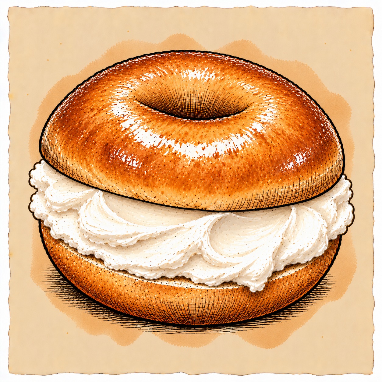 PLAIN SCHMEAR BAGEL bagel sandwich